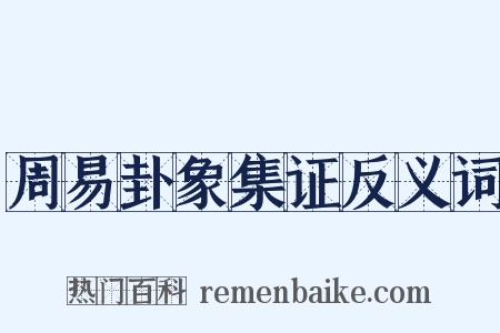 周易卦象集证反义词是什么意思的图片